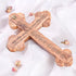 Olive Wood Wall Cross - Budded Crucifix with Star of Bethlehem