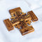 Small Olive Wood Jerusalem Cross for Wall - God Bless Our Home