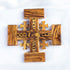 Small Olive Wood Jerusalem Cross for Wall - God Bless Our Home