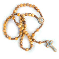 Jerusalem Stone - Handmade Olive Wood Rosary with Holy Soil