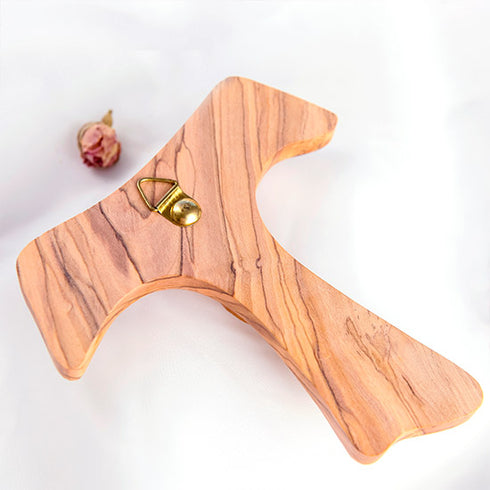 Handmade Olive Wood Tau Cross – Saint Anthony's Cross from Holy Land