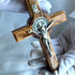 Saint Benedict Olive Wood Cross with Crucifix